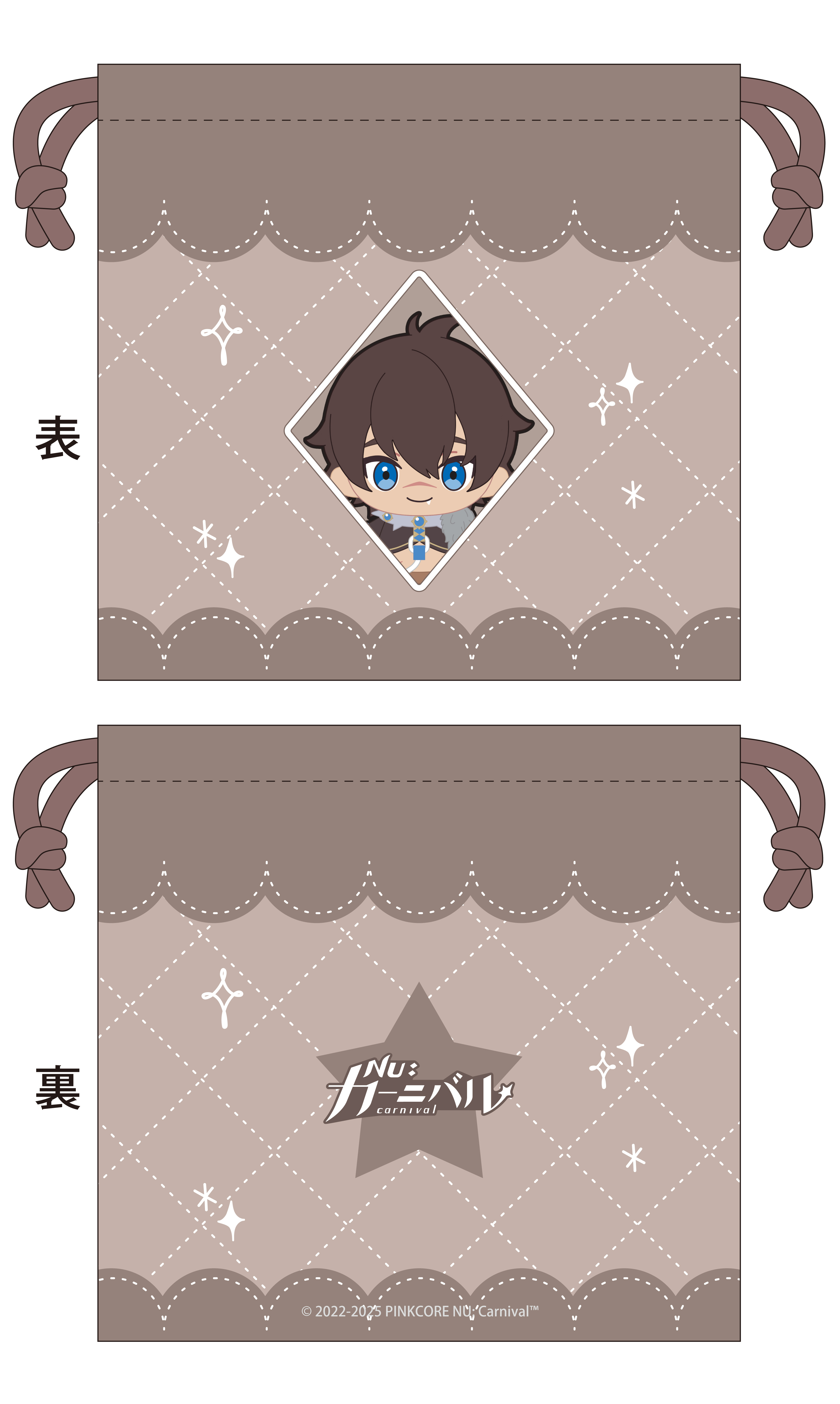 新世界狂歡日版布偶風格束口袋-可爾