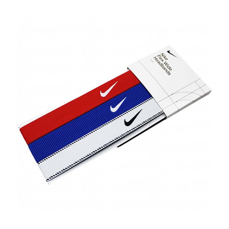 NIKE FLEX CLASSIC 寬版頭帶 運動 紅藍白 N1011932648OS [台灣現貨]