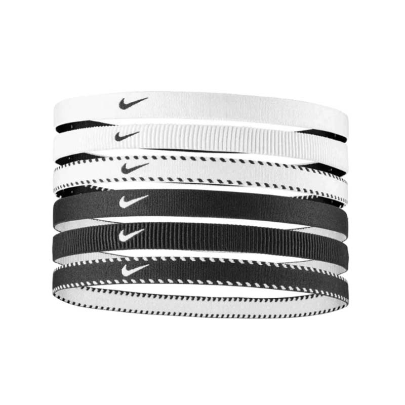 NIKE FLEX CLASSIC 頭帶 運動 黑白 6入組 N1011927189OS [台灣現貨]