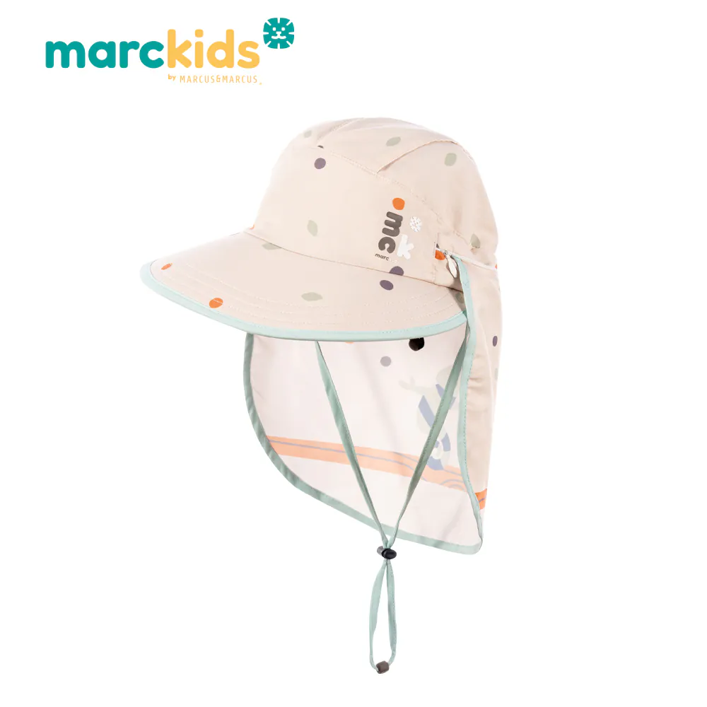 Marcus&Marcus-Marckids 2合1兒童抗UV遮頸防曬帽 - 叢林 (L:52~56cm/4~6歲)
