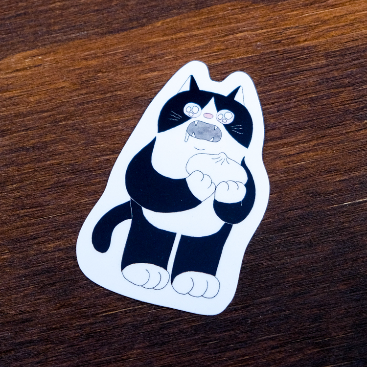 鳥控 bird cone｜防水貼紙｜吃包子賓士貓