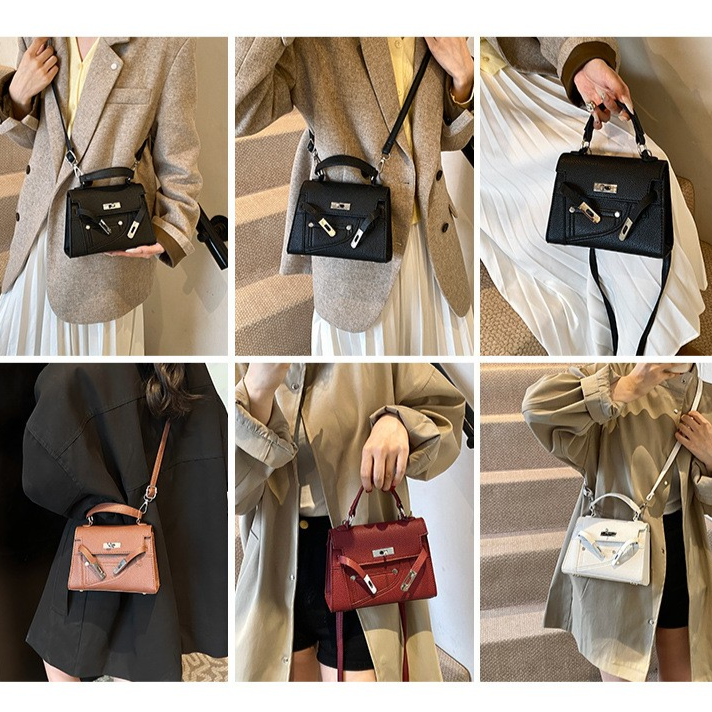 Minimalist Kelly-Style Shoulder & Crossbody Bag