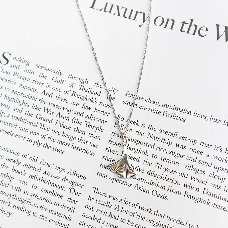 銀杏項鍊-S925純銀