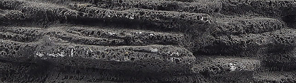 高溫燒結仿生造景石表面帶細孔，有效改善水質