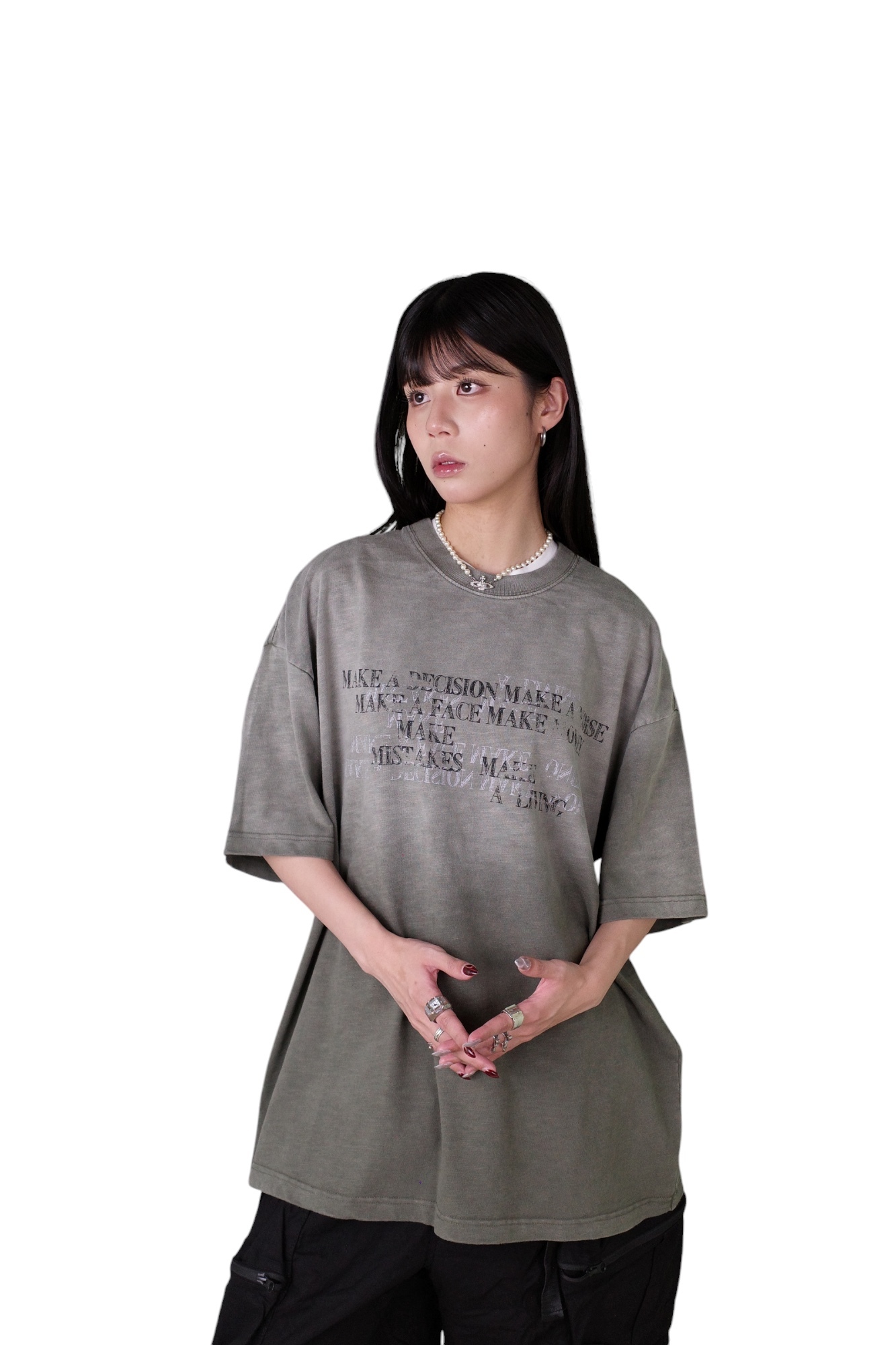 『Always_Good』漸變 水洗 疊影 竹節棉 短T