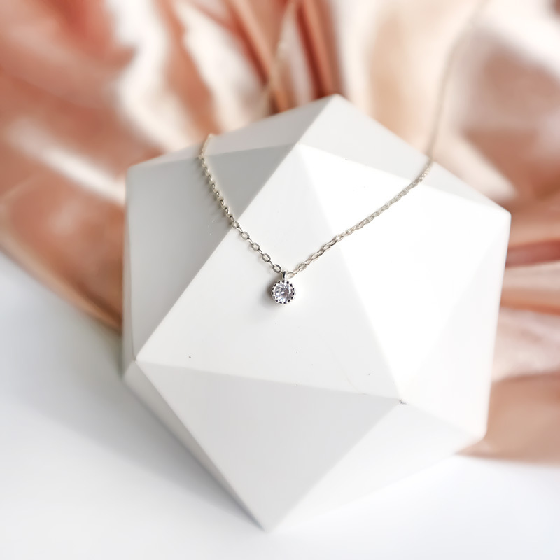 鋯石項鍊-S925純銀