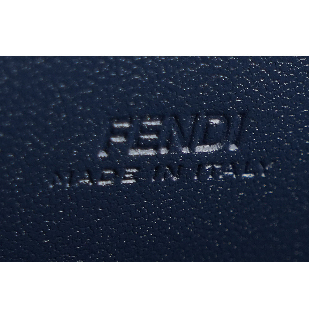 【FENDI】Soft Trunk FF Logo 緹花拼皮革二用包(牛仔藍) 7VA565 AG0M F1O97