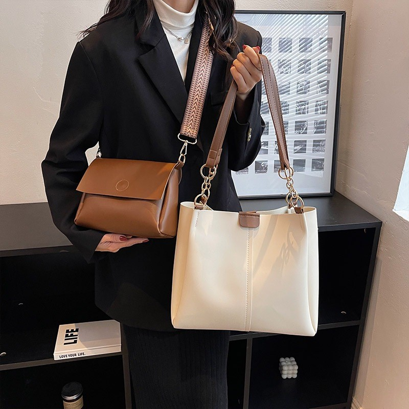 Trendy Retro Shoulder Bag Two-Piece Set