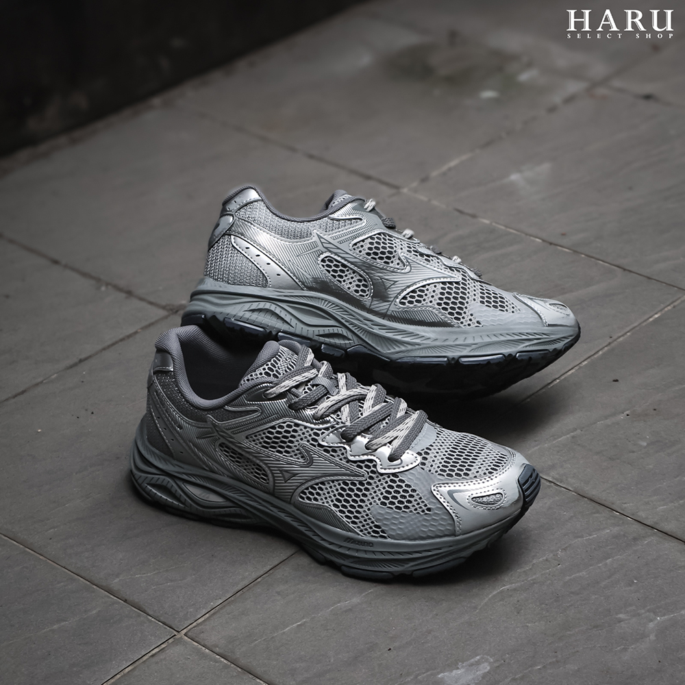Mizuno 美津濃 Racer S 銀灰 隕石灰 髒銀 y2k 老爹鞋 慢跑鞋 復古休閒鞋 D1GH223524