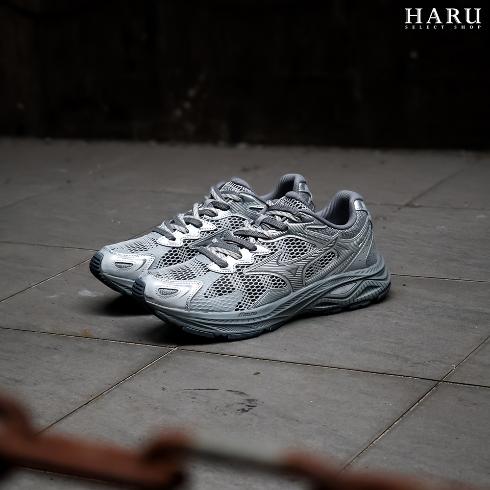 Mizuno 美津濃 Racer S 銀灰 隕石灰 髒銀 y2k 老爹鞋 慢跑鞋 復古休閒鞋 D1GH223524