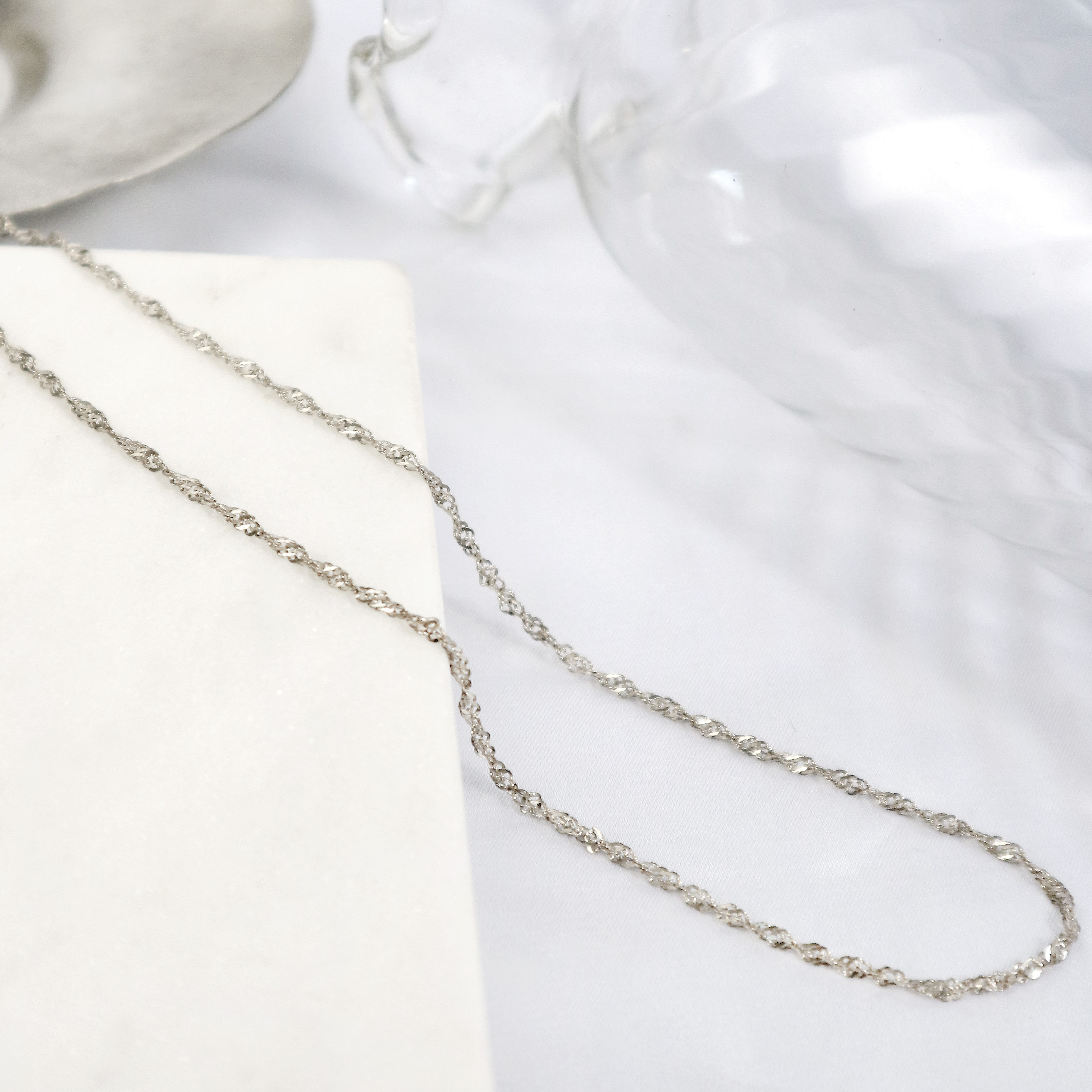 漣漪 鎖骨鏈-S925純銀