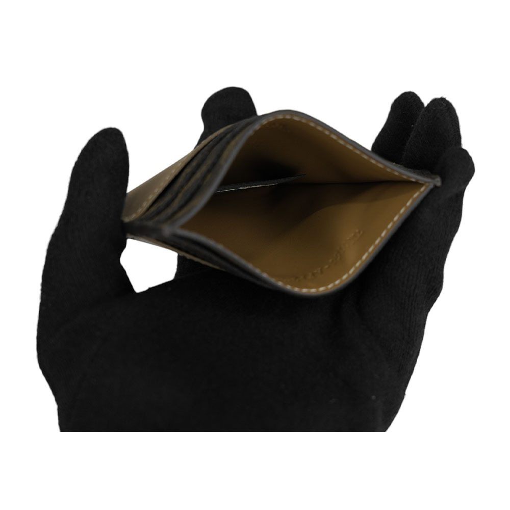 【FENDI】FF Squared 塗層帆布及皮革6卡卡片夾/名片夾(米色/咖啡) 7M0164 AFF2 F1M6E