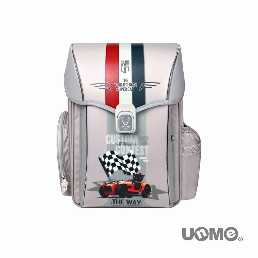 夢想家U型護脊減壓磁扣書包-銀翼賽車手(U9610)