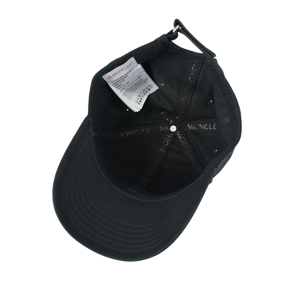 【Moncler】經典Logo 標誌棉質棒球帽(黑色) 3B0005504863 999