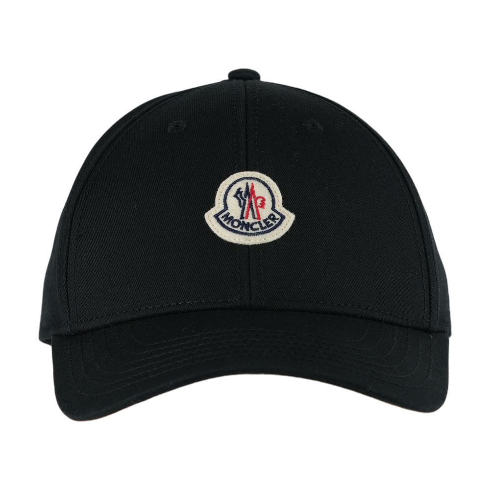 【Moncler】經典Logo 標誌棉質棒球帽(黑色) 3B0005504863 999