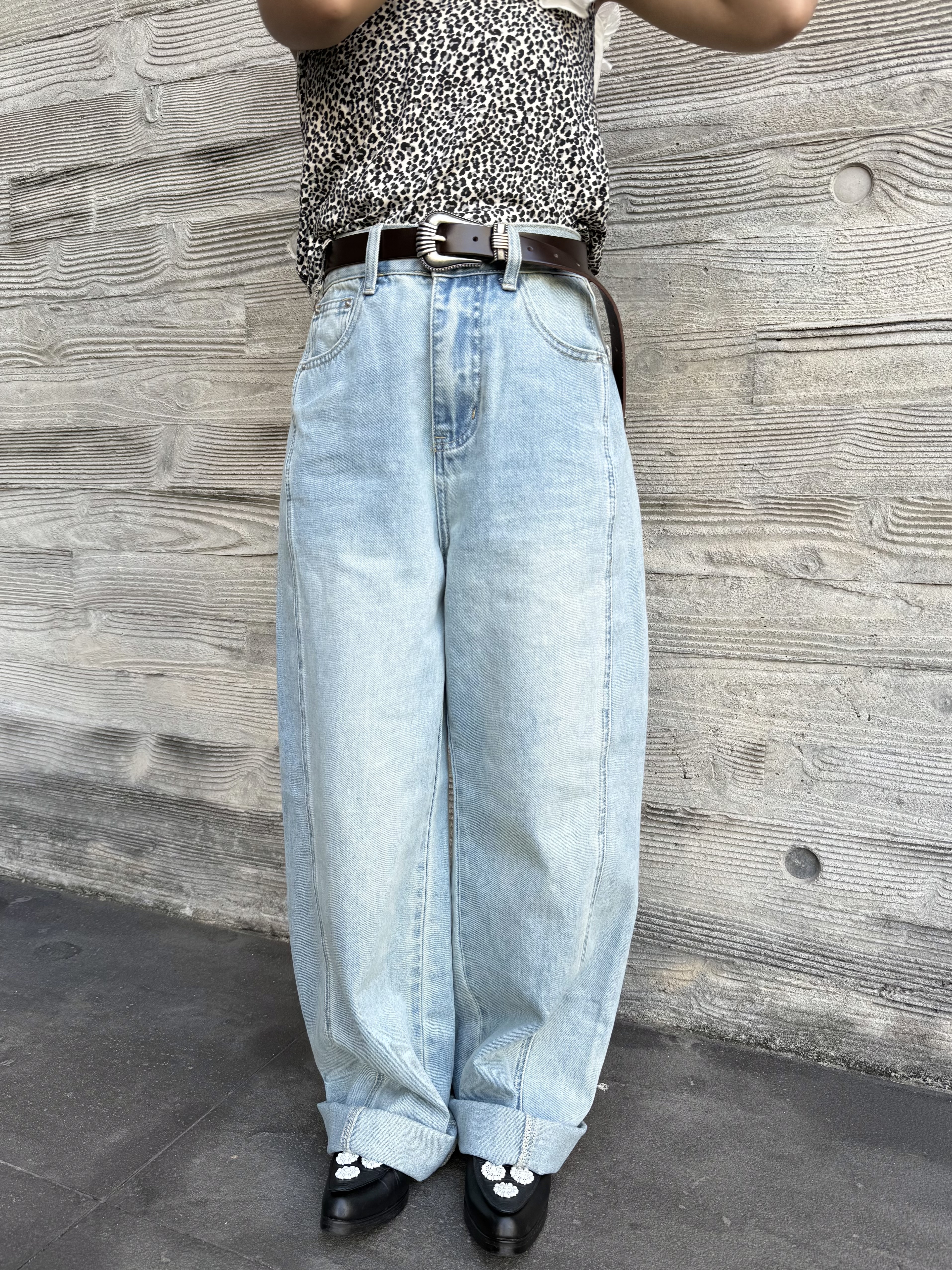 淺色系牛仔DAILY PANTS小個子 (送𝐛𝐞𝐥𝐭)