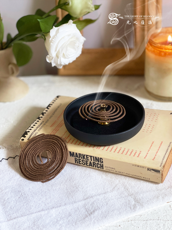 no.30 滿 盤香座搭配光之薩滿熱銷商品白草錐香 - 光之薩滿