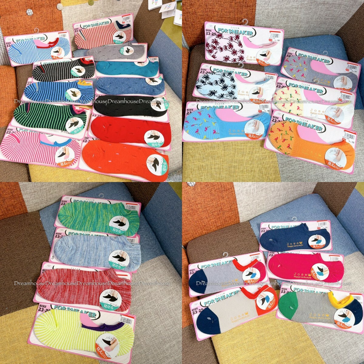 日本帶回 Jose 女襪 23-25公分 百搭 條紋 素色 紅鶴 隱形襪 襪子 短襪 踝襪 學生襪