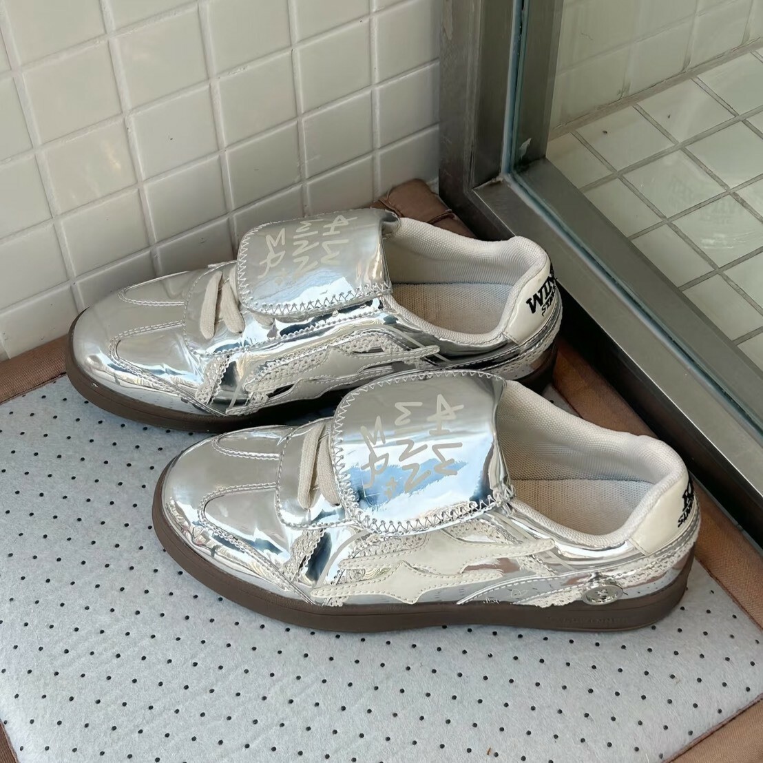 Killwinner 德訓鞋 平替 翻蓋 鏡面銀🤍