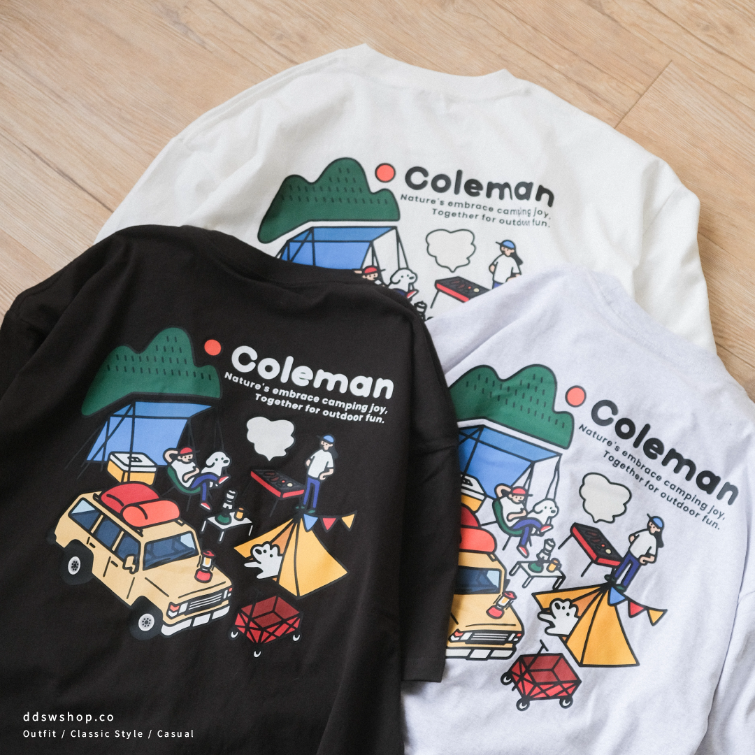 "現貨" Coleman×matsui 插畫 別注 短袖 限量款 露營地