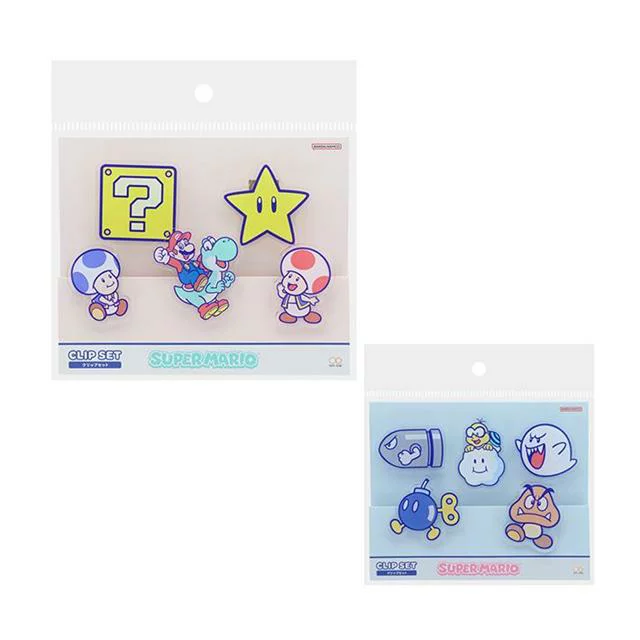 超級瑪利歐 壓克力夾 5入組｜SUN STAR 日本