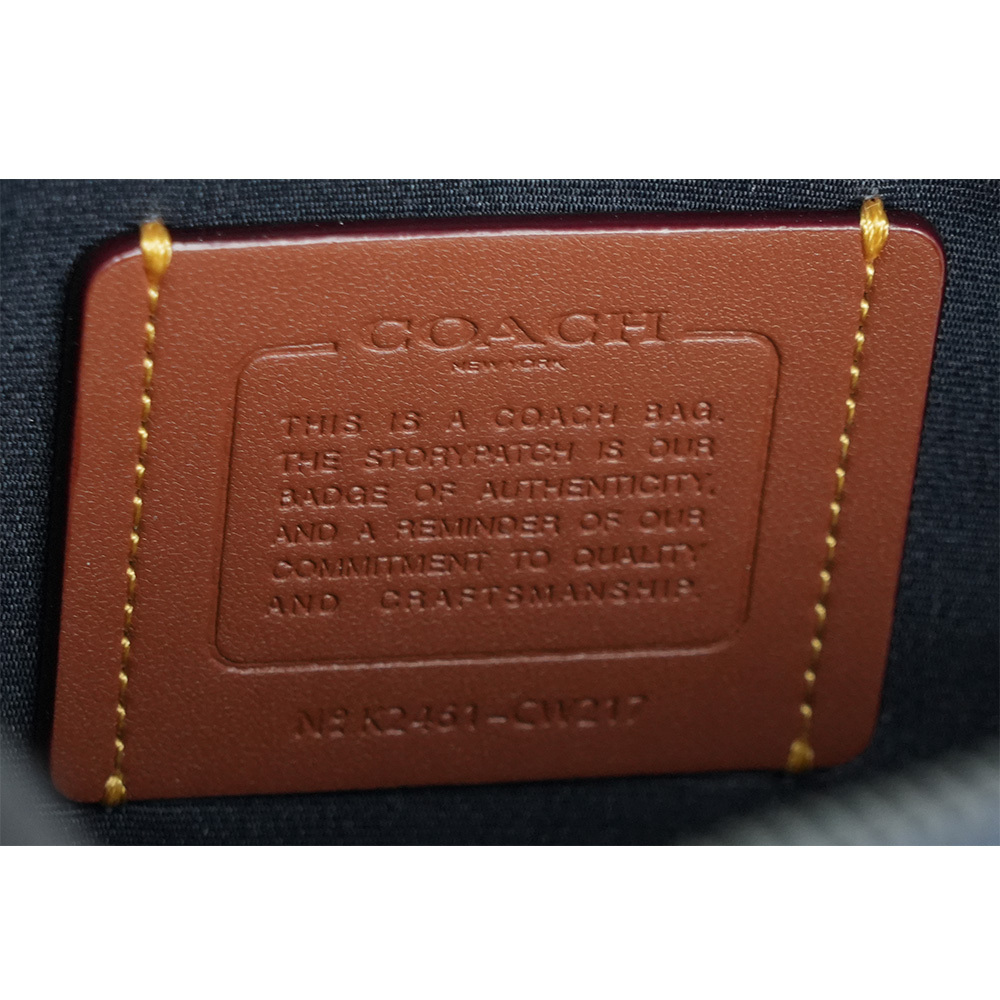 【COACH】Warner 塗層帆布及皮革拉鍊斜背包(牛仔藍/午夜藍) CW217 QBN2V