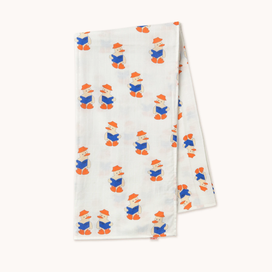 TINYCOTTONS│READERS SWADDLE純棉鴨子包巾．Off White