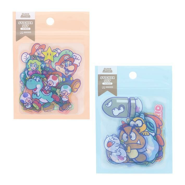 超級瑪利歐 造型貼紙 兩種組合｜SUN STAR 日本