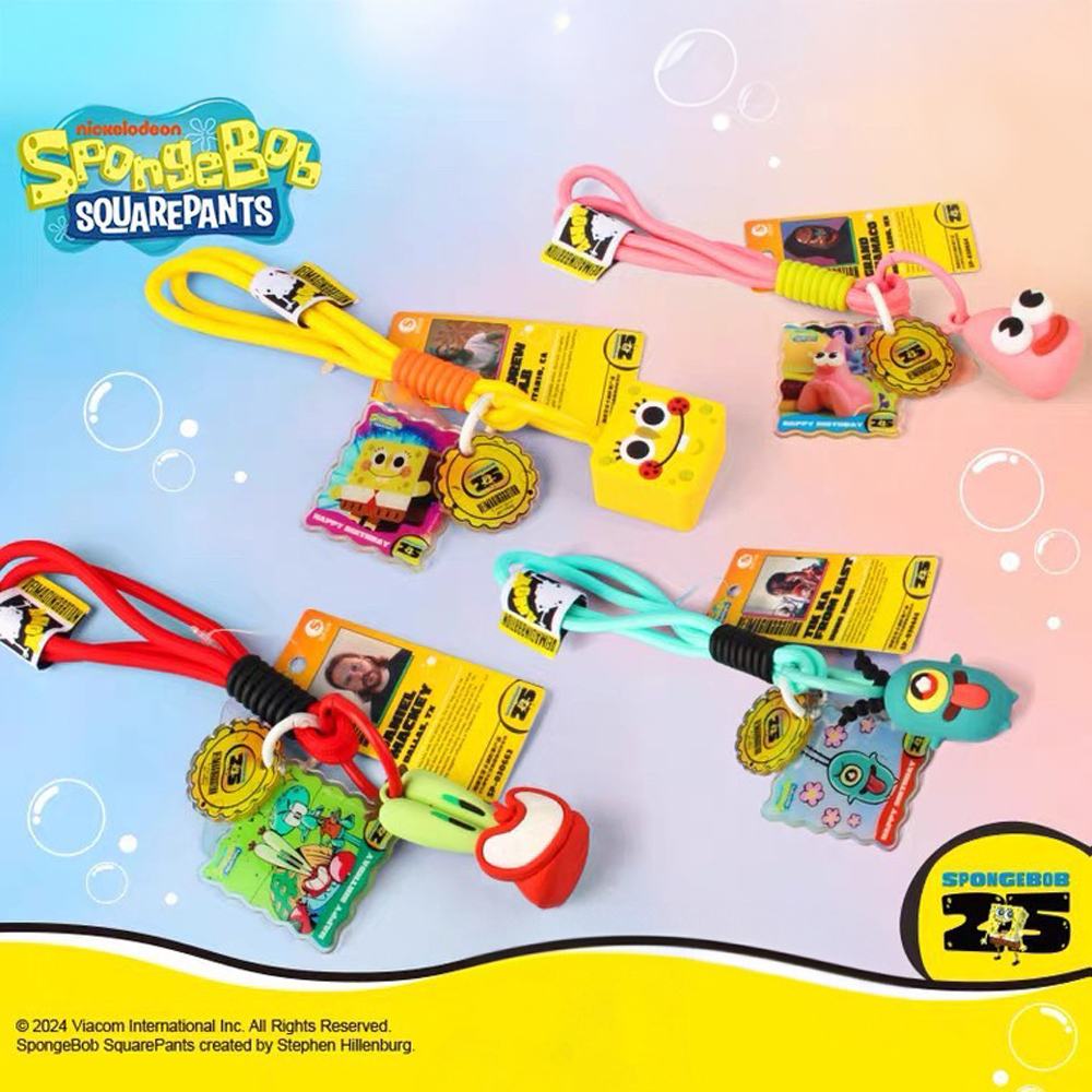 海綿寶寶卡通形象產品-25周年紀念版萌物掛飾系列(隨機一款)