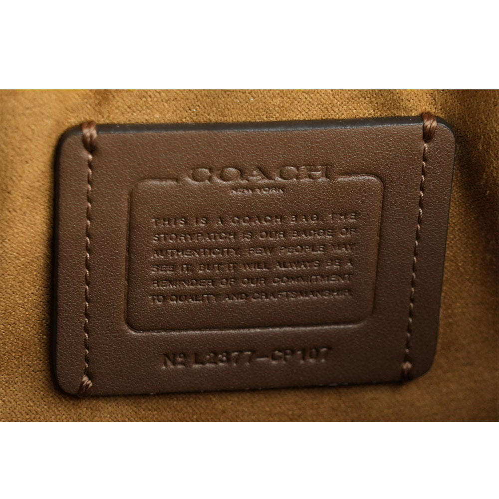 【COACH】Amelia Amelia 金字荔枝皮革馬鞍包(紅棕木色) CP107 IMR1W