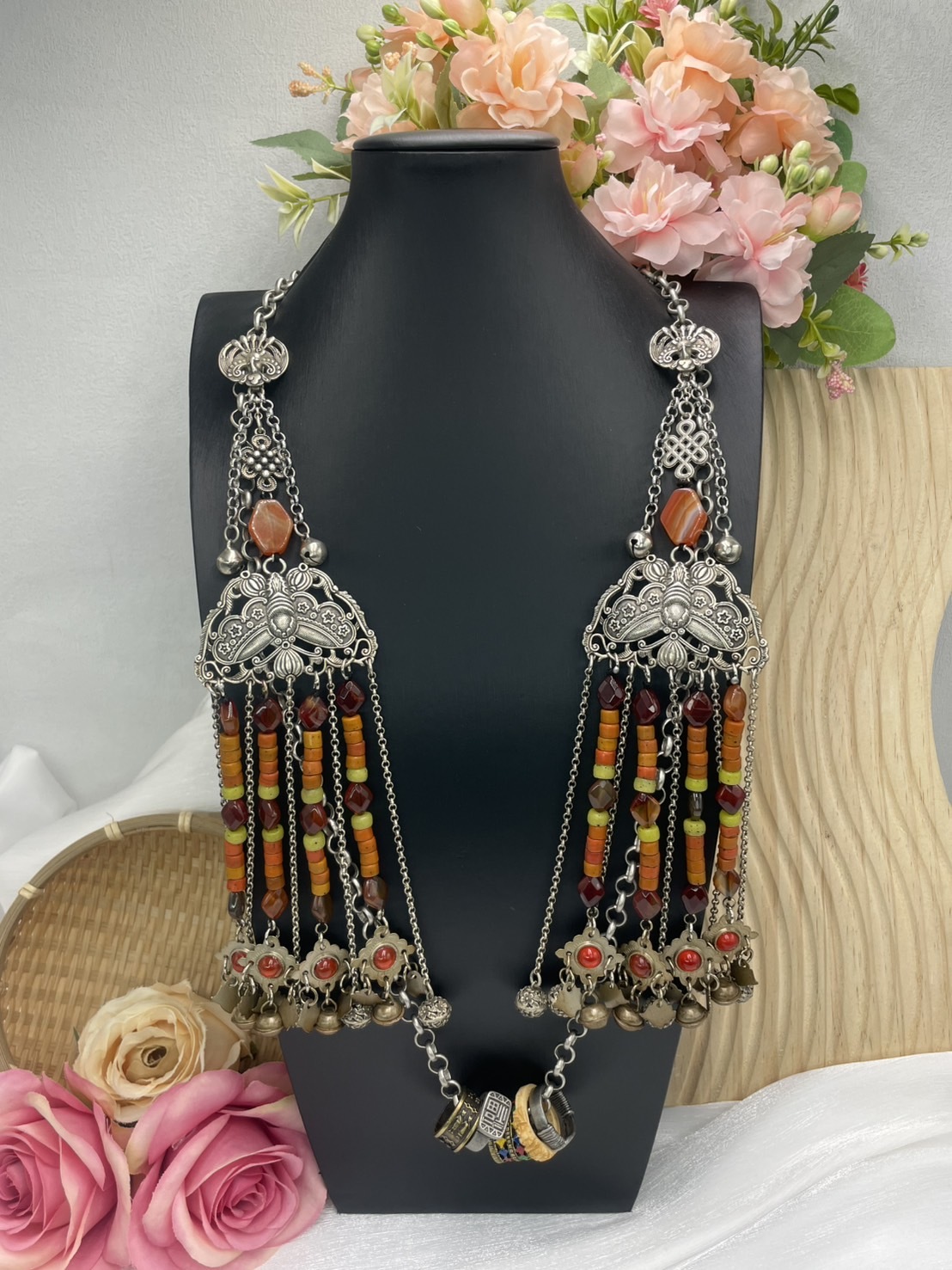 W-No.29 貿易老珠掛鏈90cm