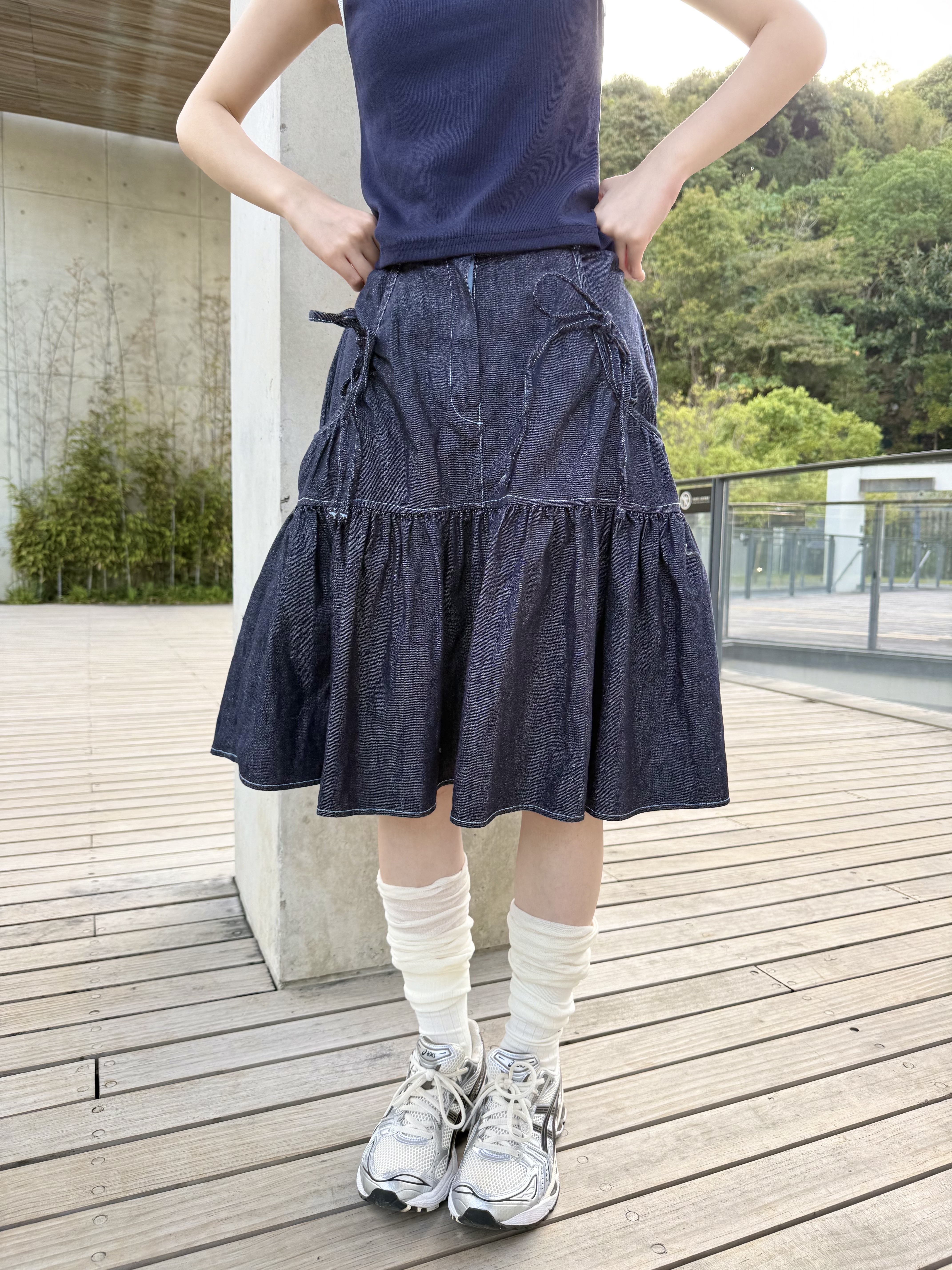 RIBBON小韓妹薄牛仔中裙