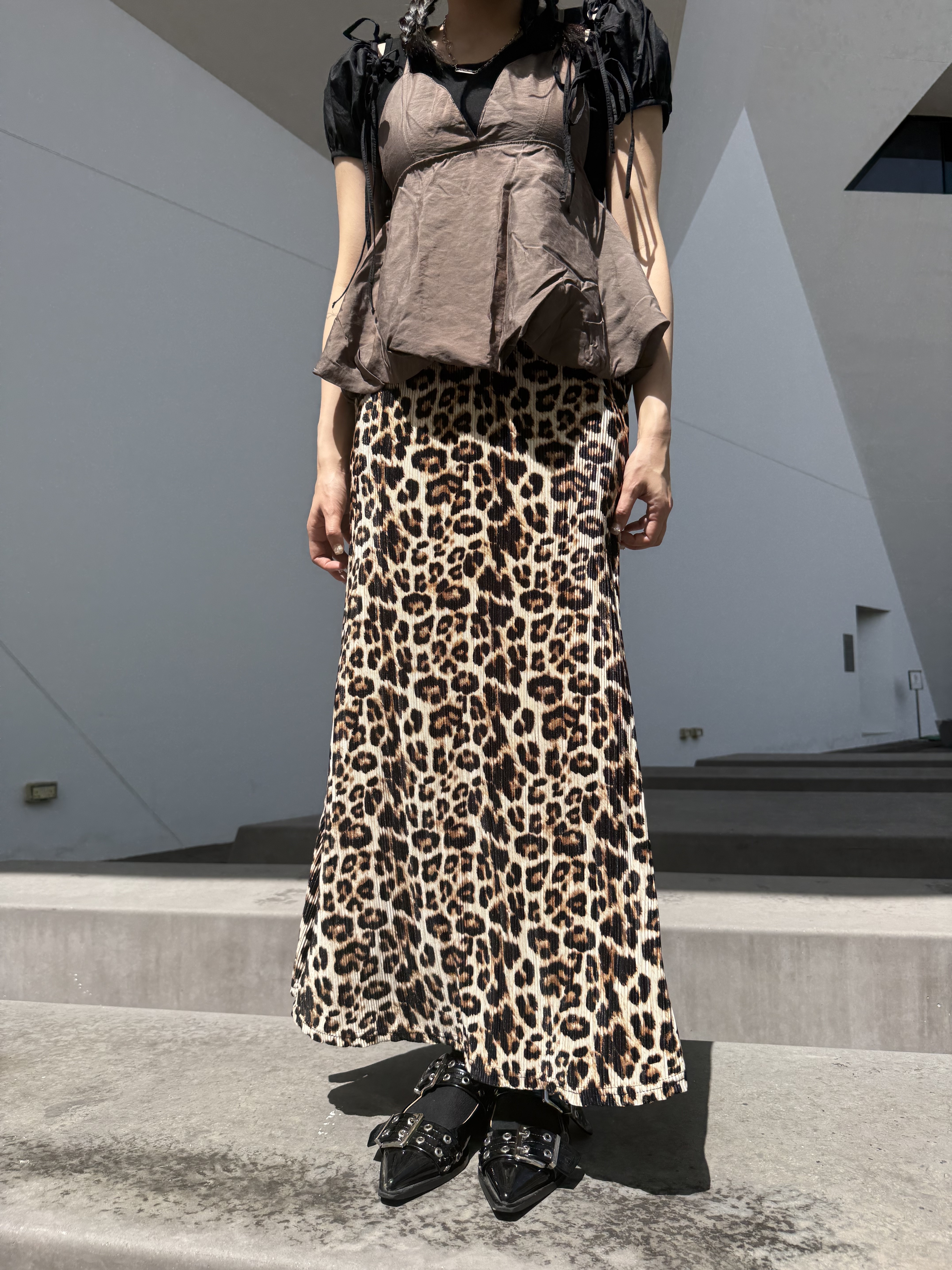 [兩色入] 熱賣！必買魚尾豹紋SK(brown)