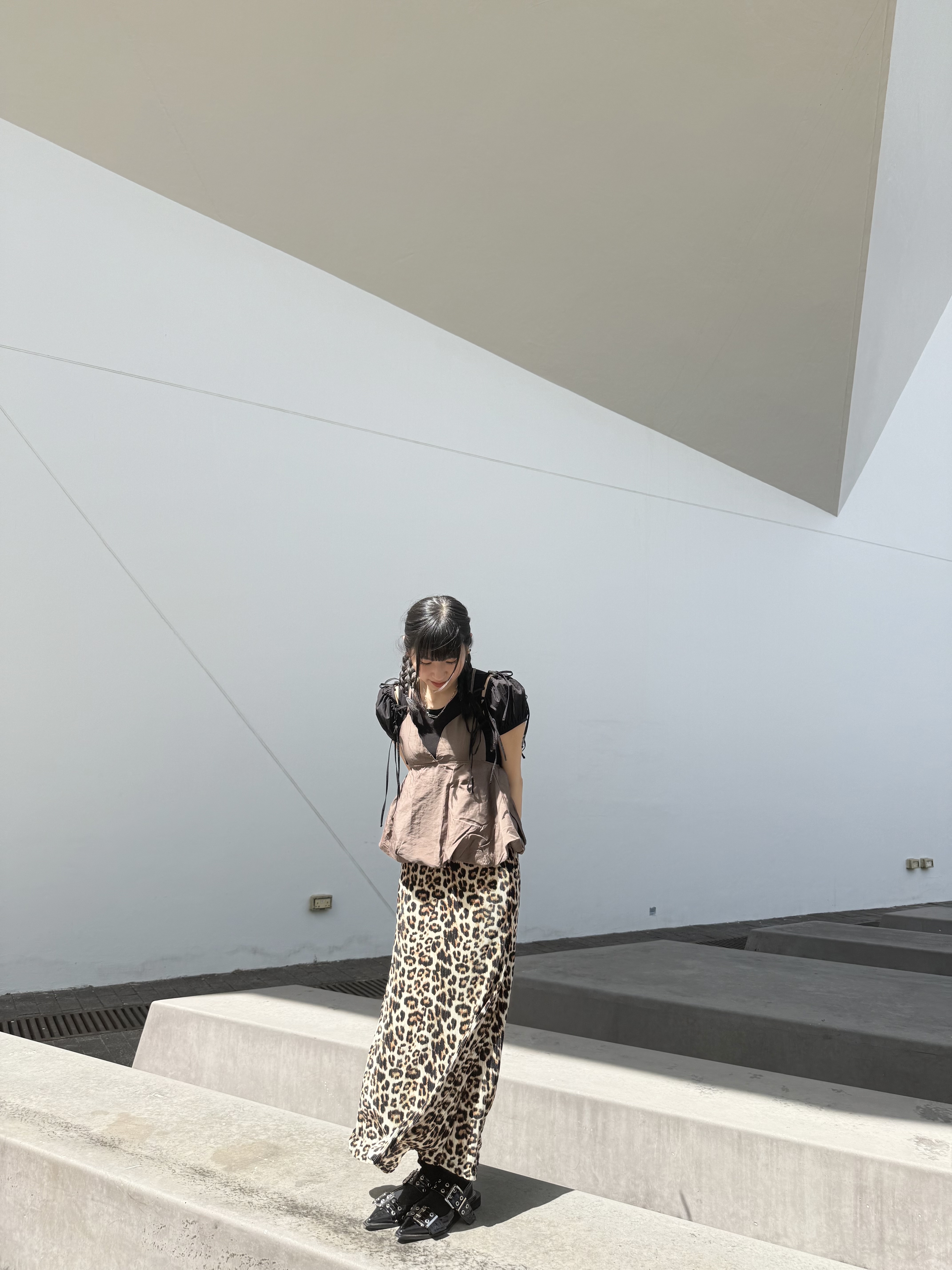 [兩色入] 熱賣！必買魚尾豹紋SK(brown)