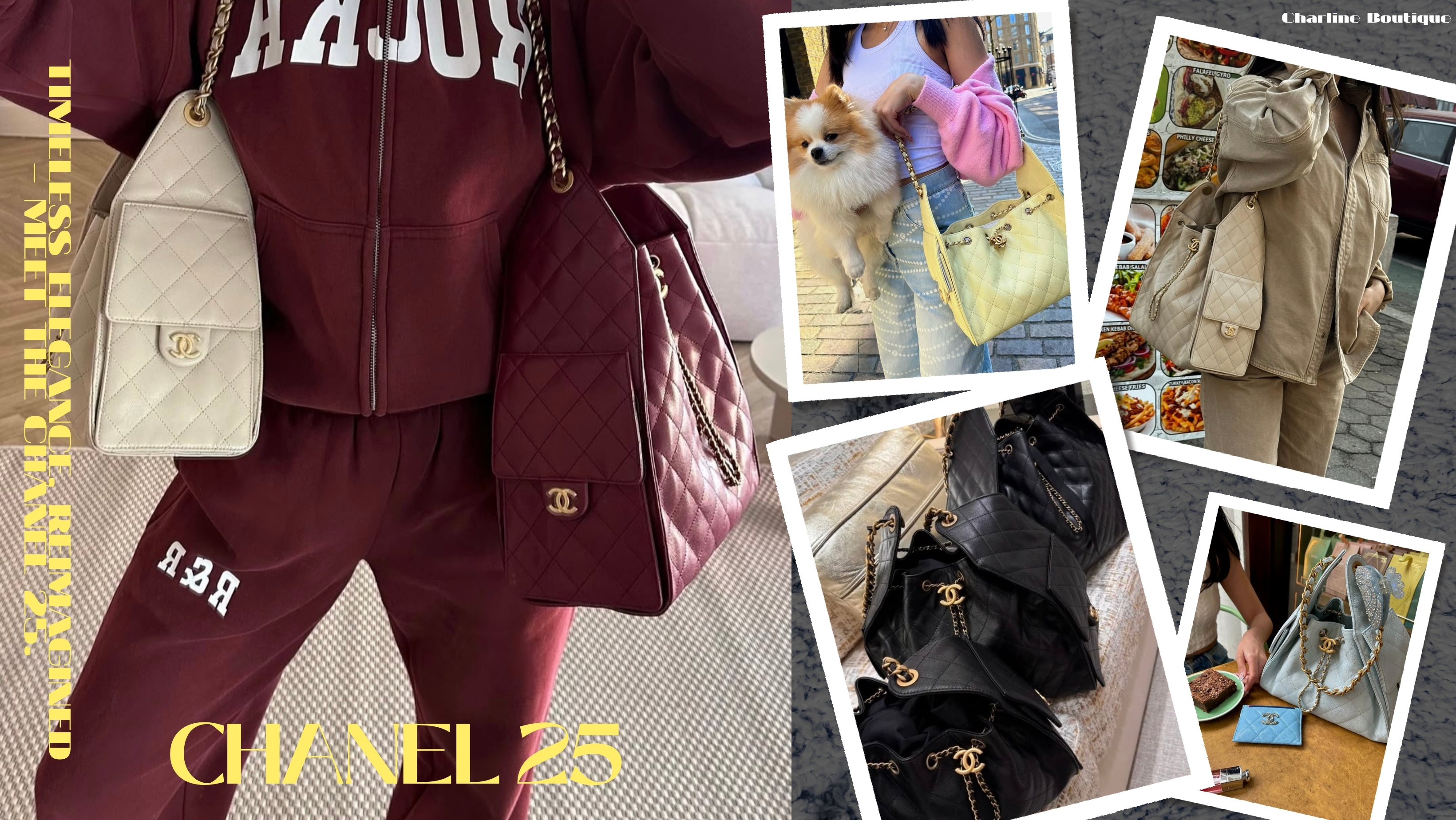 看完了以上 Chanel 25 的介紹後，是不是覺得每個尺寸、每種配色都超級吸引您呀？不管是經典黑、時髦銀，還是 Jennie 揹的丹寧款，每一款都充滿魅力，讓人超級心動！  如果您已經準備好入手，不妨直接截圖這篇文章、詢問 Charline Boutique 客服，看看哪一款最適合您、現在有沒有現貨！當然啦～如果還有其他精品包款、穿搭靈感或流行配件想了解，也歡迎隨時來找我們聊聊，一起找到屬於您的命定時尚魂伴侶吧！✨👜💬