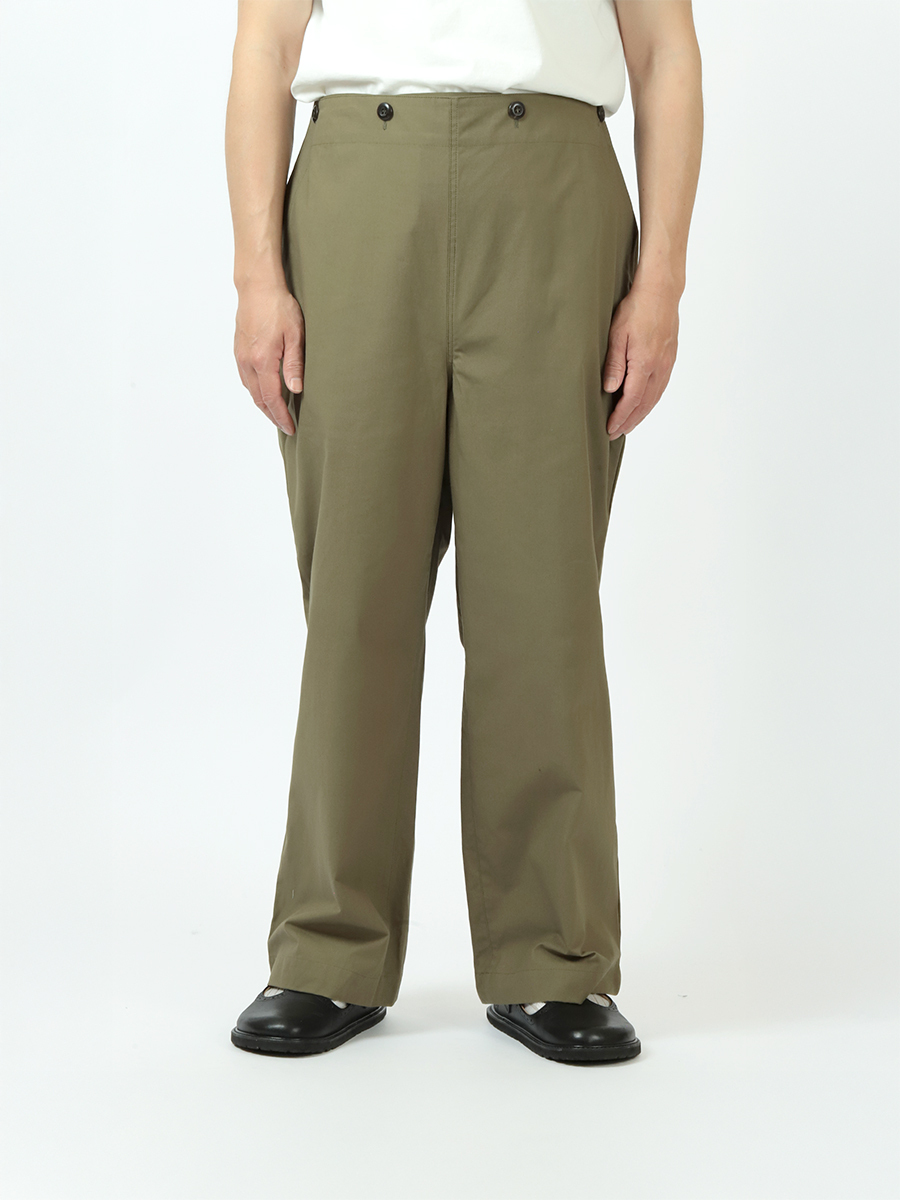 Benine Cordura Nylon French Navy Deck Pant Khaki
