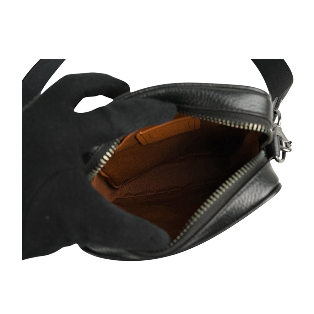 【COACH】Sullivan 塗層帆布及皮革方形斜背包(卡其/黑色) CW386 QBXAH