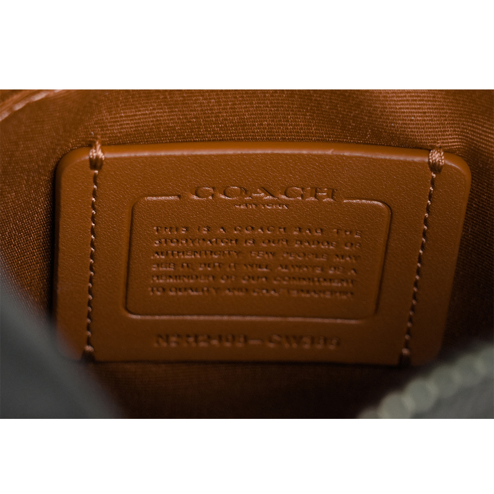 【COACH】Sullivan 塗層帆布及皮革方形斜背包(卡其/黑色) CW386 QBXAH