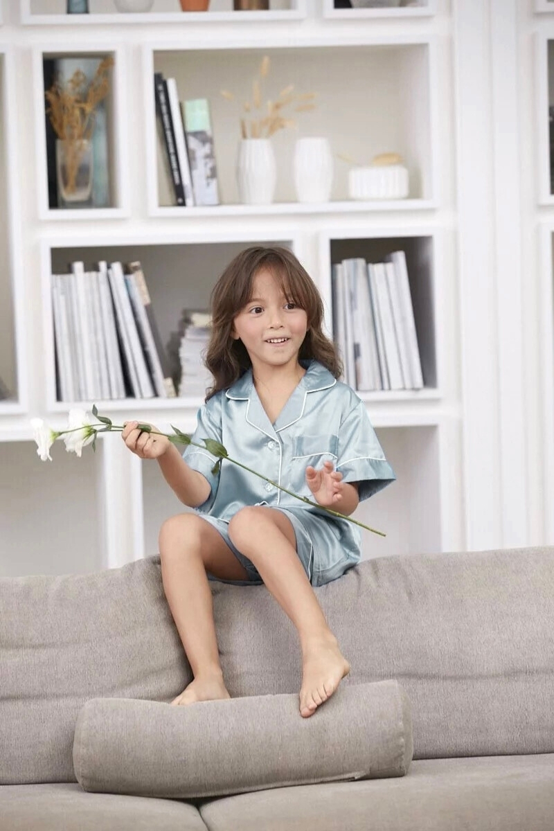 Love To Dream 短袖居家服(兒童)【可客製化/兒童浴袍/兒童睡衣】－Heres to Love