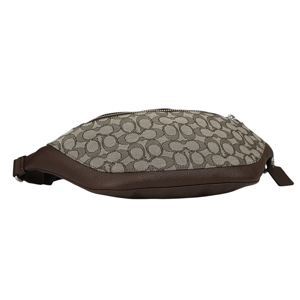 【COACH】Warren CC Logo 緹花布及皮革腰包/胸口包(橡木/楓樹棕) CT815 SVS8S