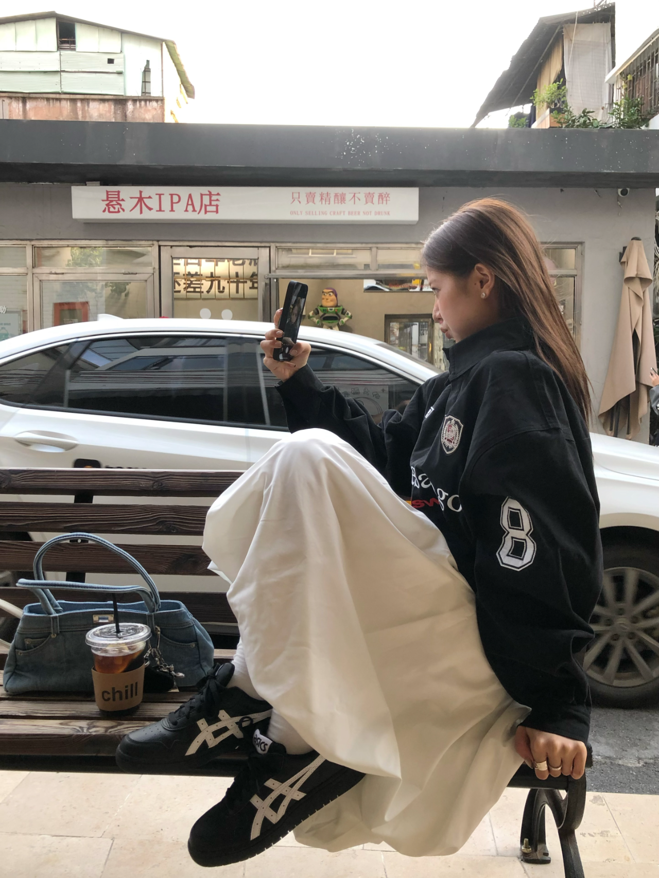 ASICS JAPAN S 黑白 全黑 黑武士 荔枝皮 仿皮革 復古 男女鞋 1203A033-001 / 現+調