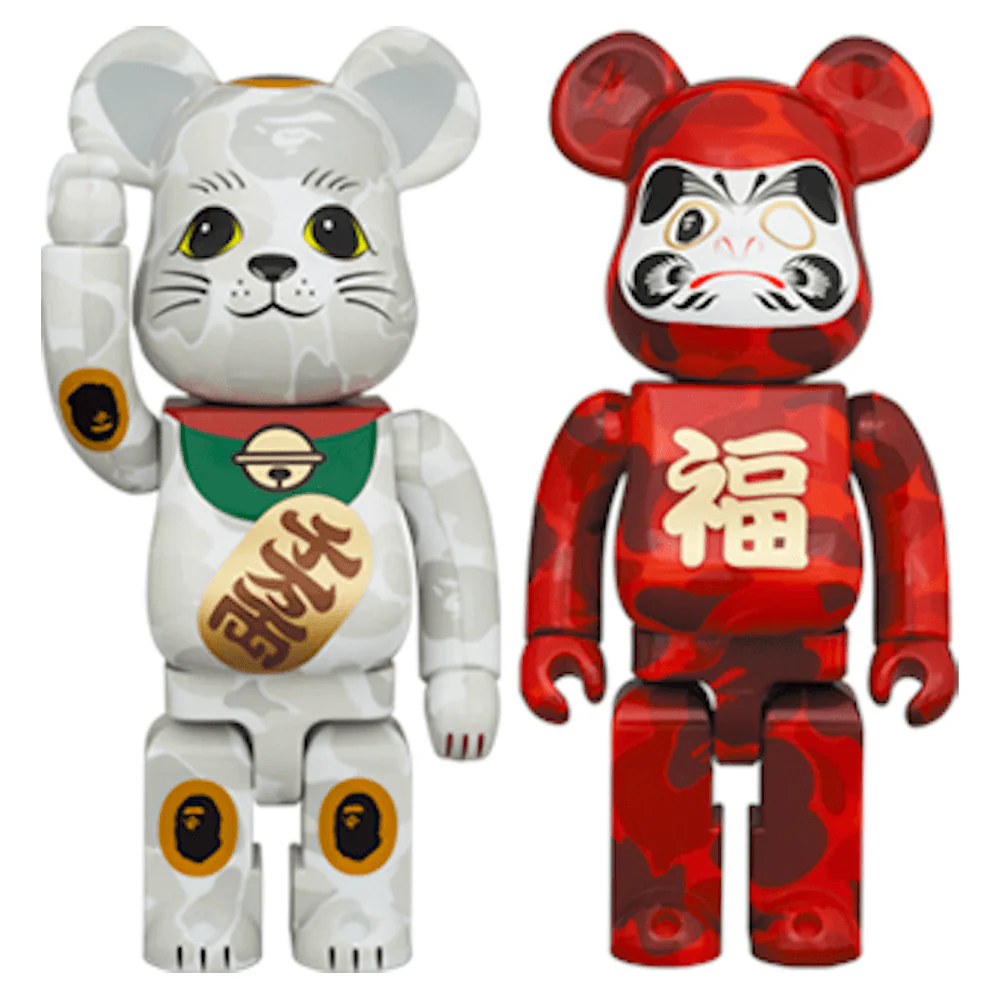 BAPE(R) 招き猫 & 達磨 400％ / 1000% 2PCS SET BE@RBRICK