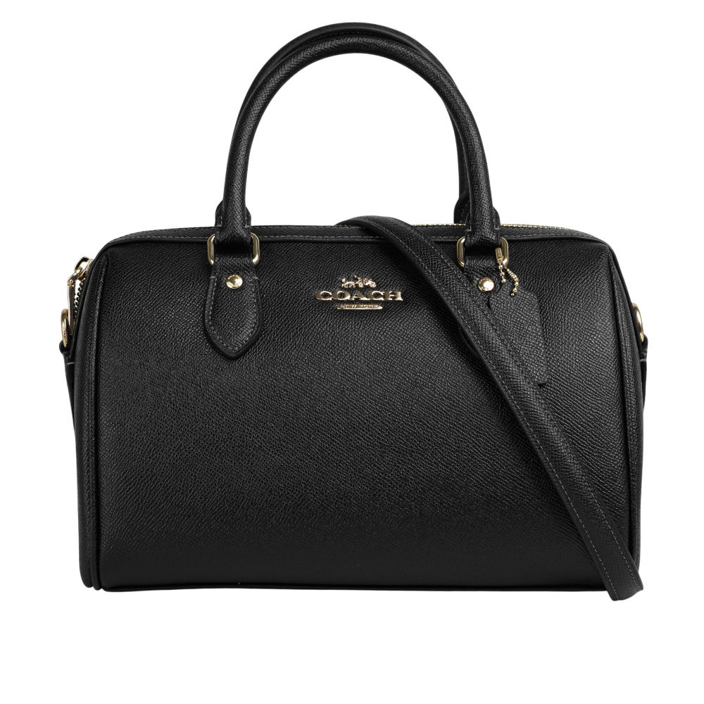 【COACH】Rowan 金字再生皮革二用波士頓包(黑色) CV403 IMBLK