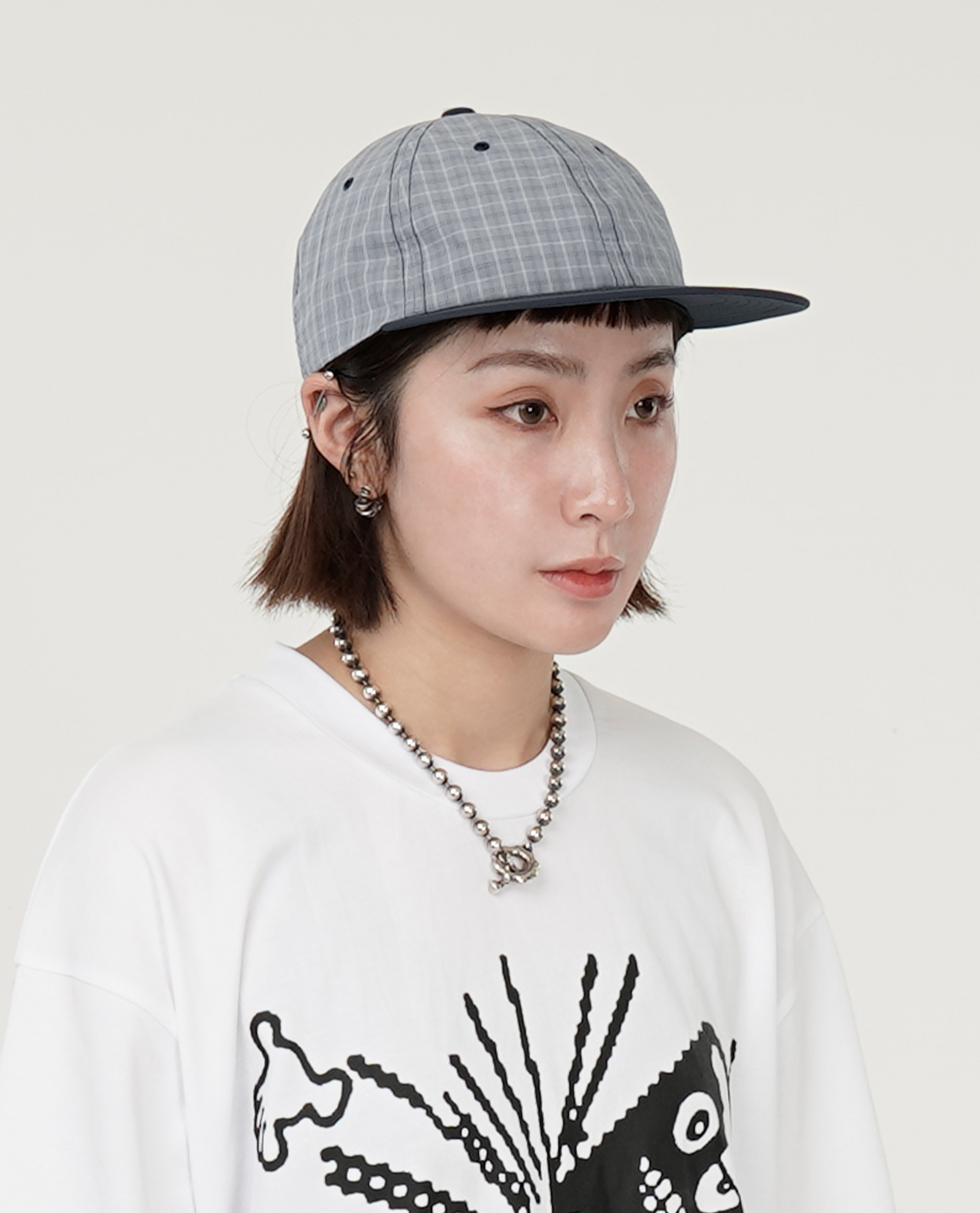 SAYHELLO Solid Check Cap - 25SS