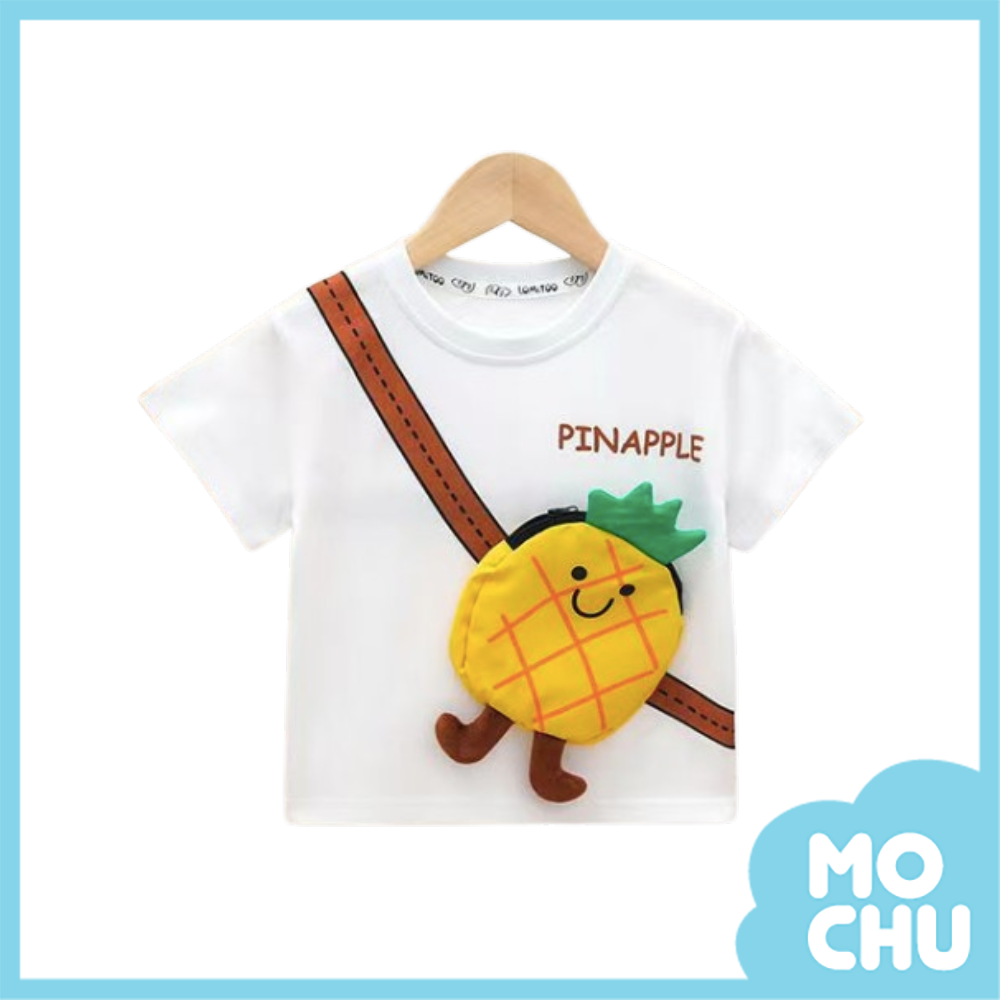 鳳梨包包假背帶短袖上衣