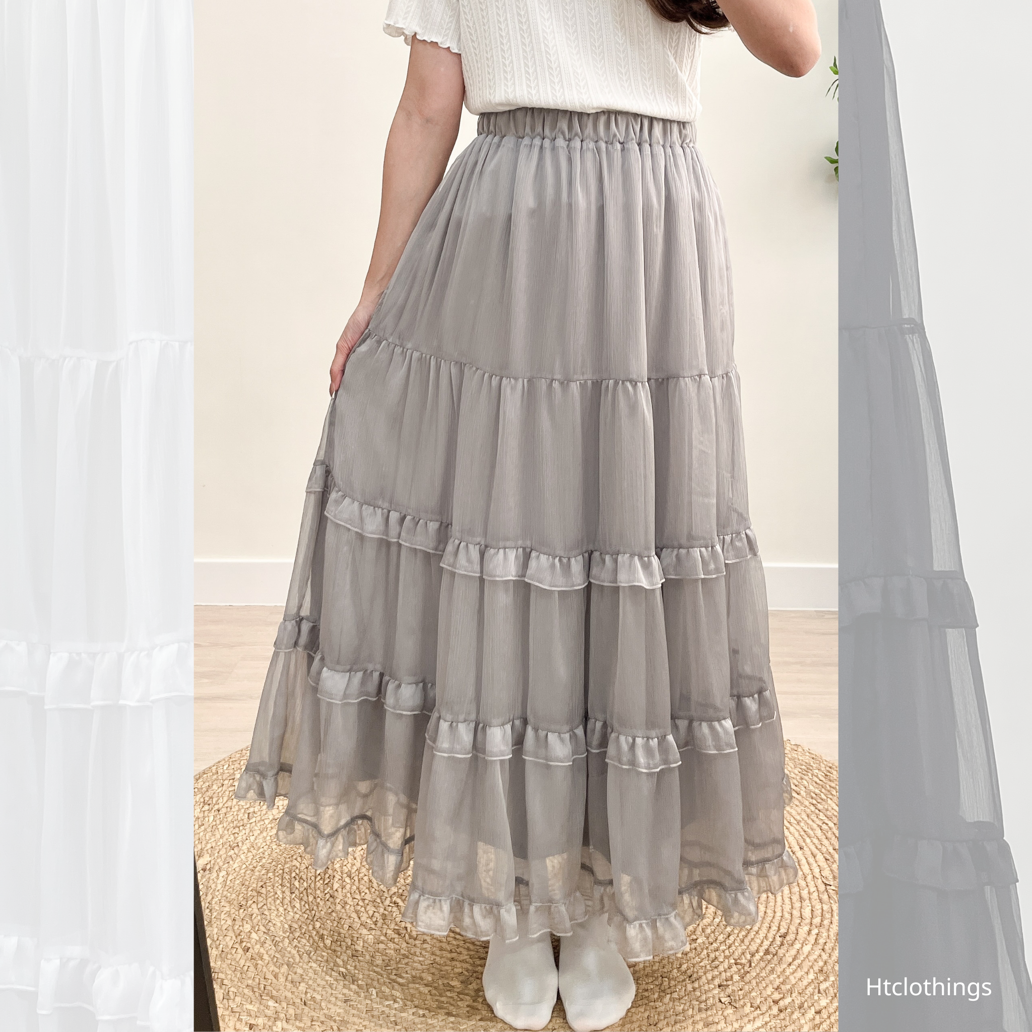 預訂｜透紗層次感Ruffle Skirt (3色入)