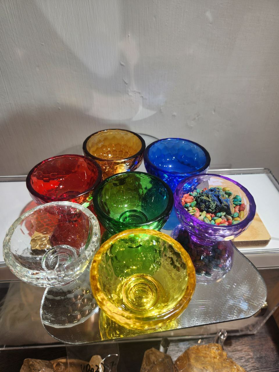 [預訂] 福 - 事業根水杯 (一年)  + 藍銅礦孔雀石共生 (一粒) + 藏式谷物 (請留言出生年月日和中文姓名) (終身)