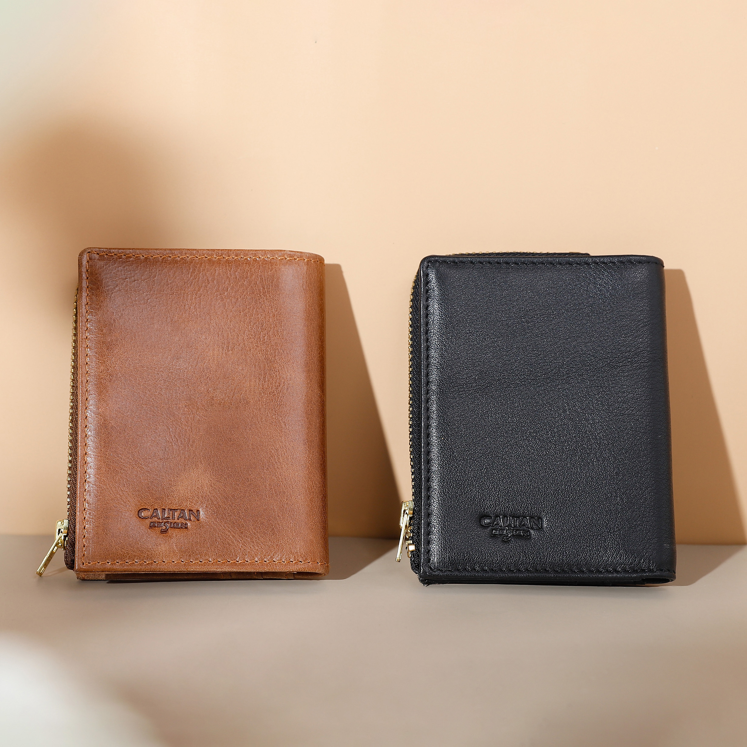 原序扣式輕薄卡夾零錢包-兩色(2183)