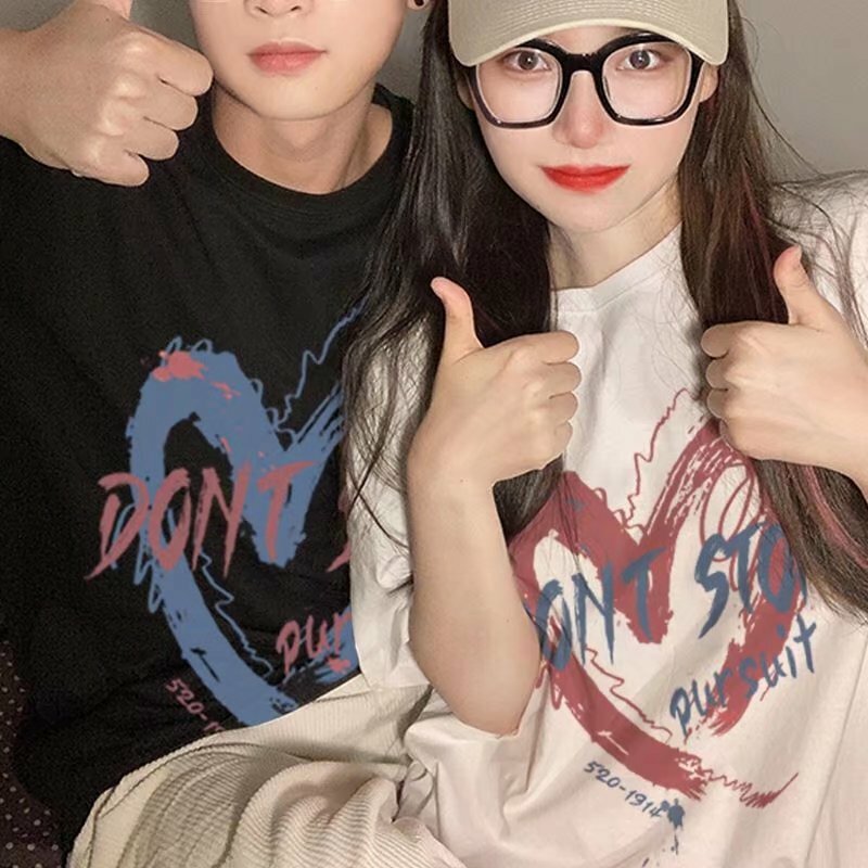 愛意湧動五分袖情侶裝T恤