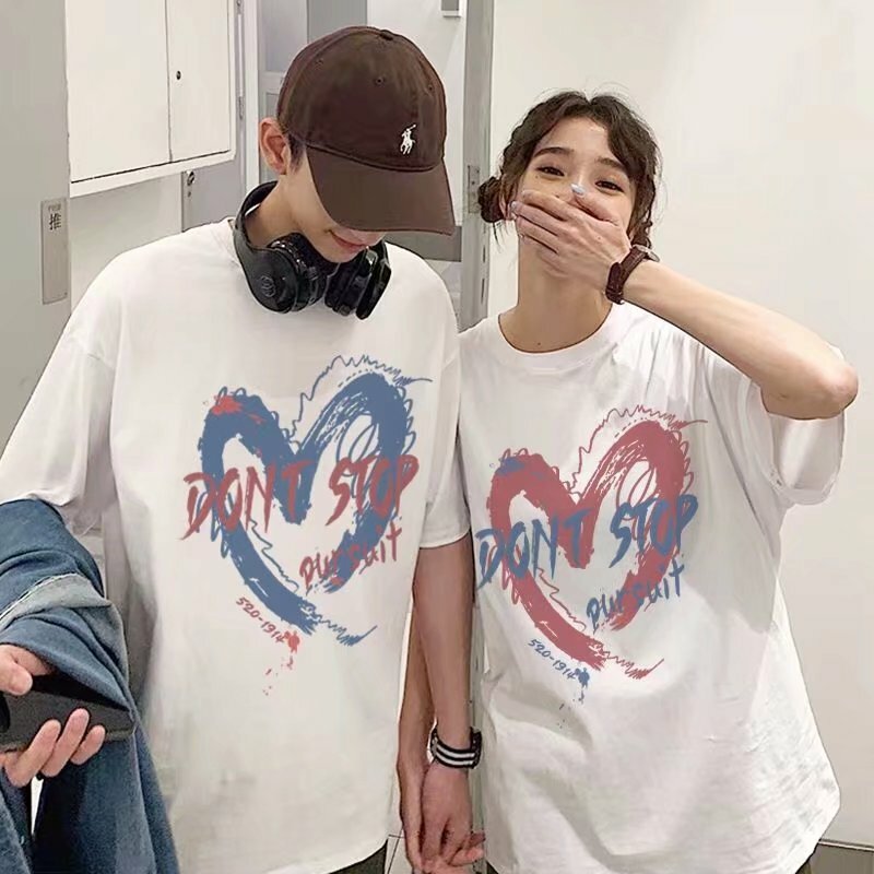 愛意湧動五分袖情侶裝T恤